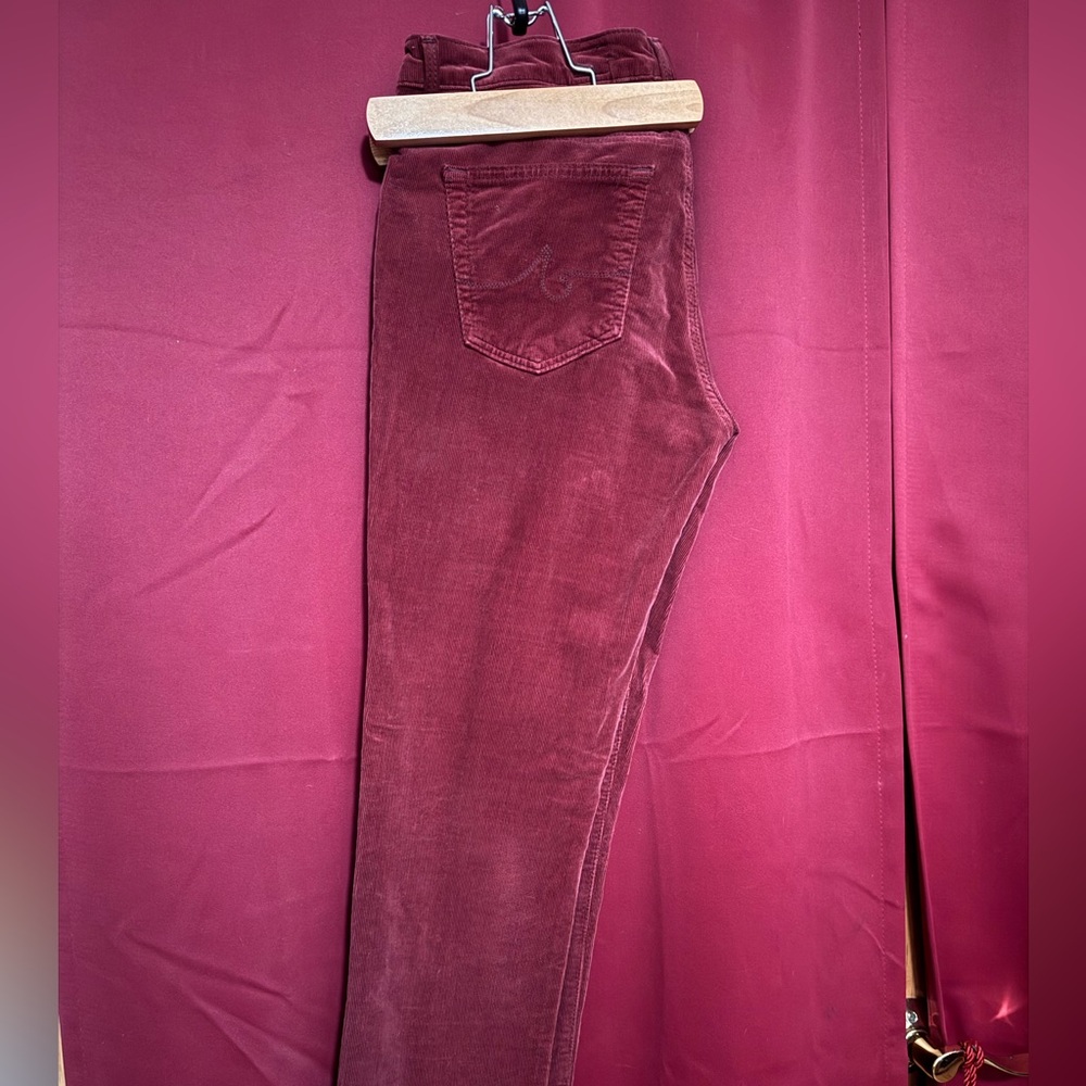The Stevie Petite Petite Slim Straight Red Corduroy Size 28P